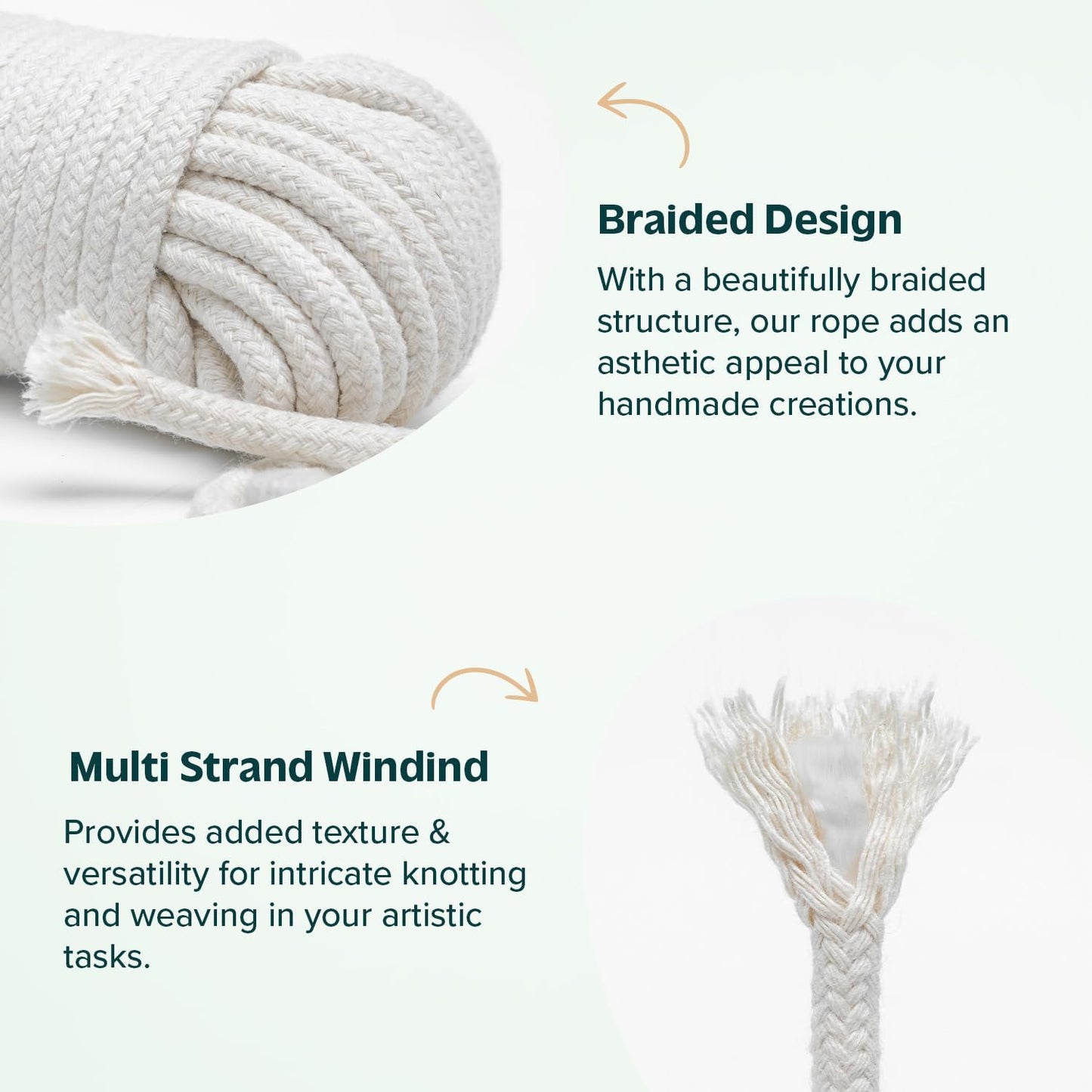 Natural Cotton Clothes Line for Outside | (2 Pack) 30m/99ft x 5.5mm