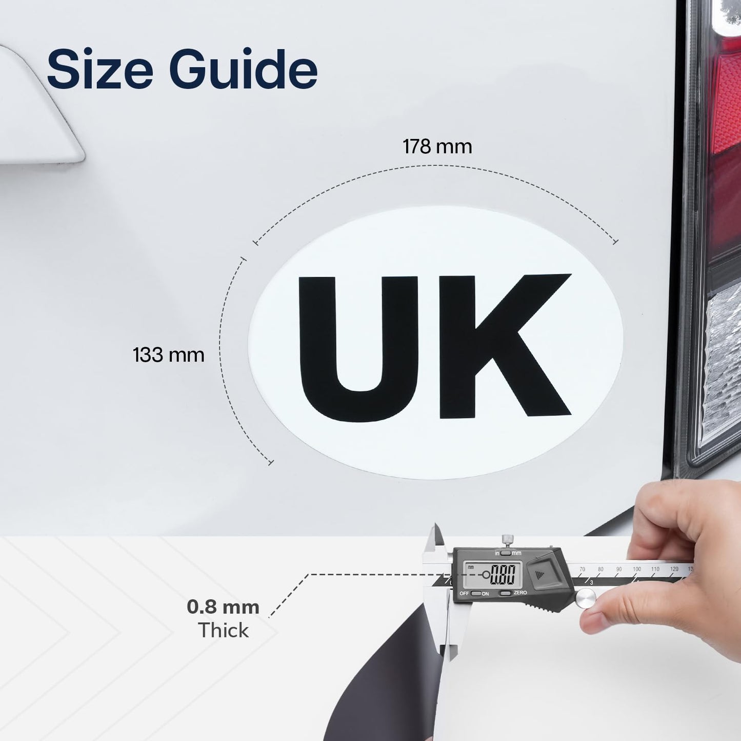 Magnetic UK Car Stickers for Europe | 178mm x 133mm