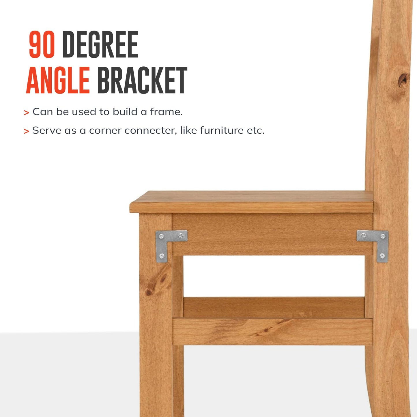 Angle Brackets for Wood 12 Pcs | 37mm x 37mm x 13mm