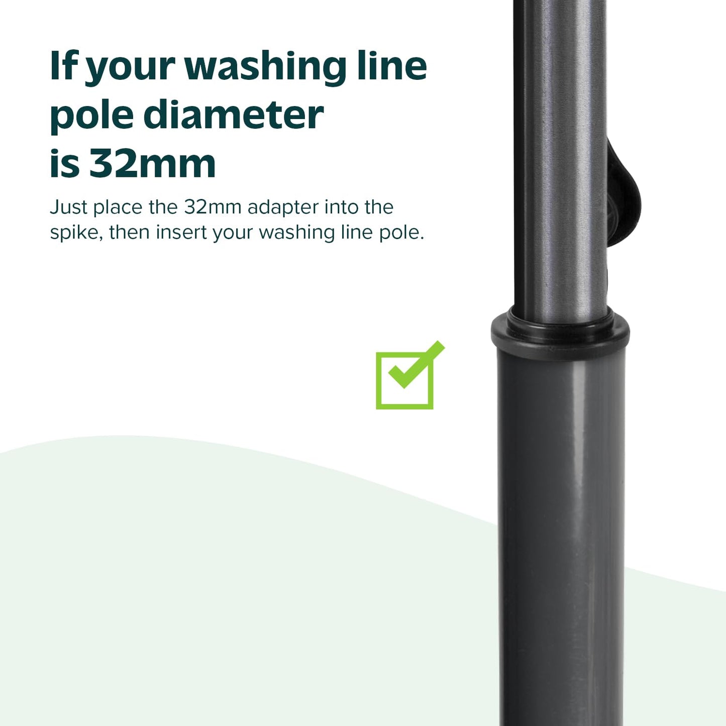 Rotary Washing Line Spike - Powder Coated Metal Ground Spike