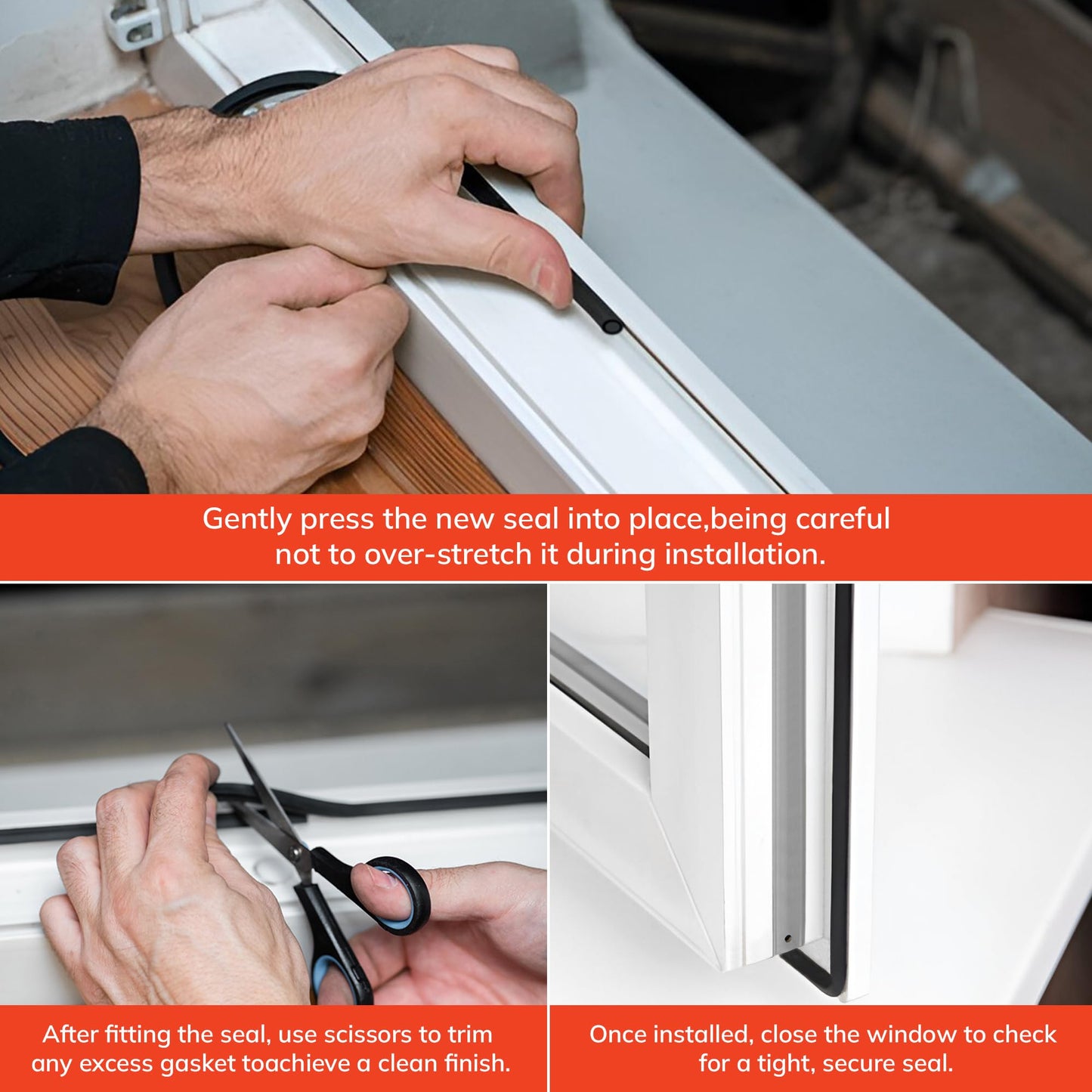 UPVC 6M Long Rubber Window & Door Seal Strip