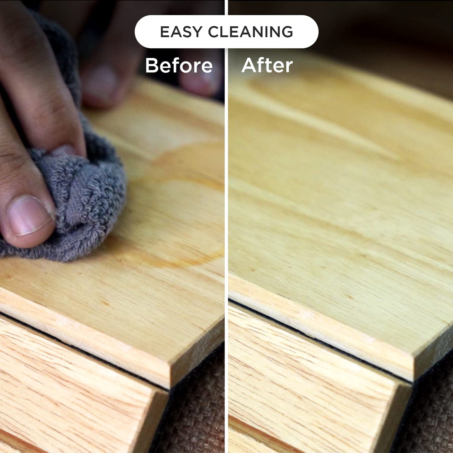 Sofa Arm Tray, Foldable Couch Tray Wooden Armrest Tray, Sofa Tray & Organiser for Drinks, Snack, Magazine, and Remote - Square Couch Protector Tray with Non-Slip Backing – Armrest Tray (Brown)