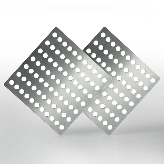 Set of 2 Rustproof Metal Stainless Steel Drain Covers Outdoor