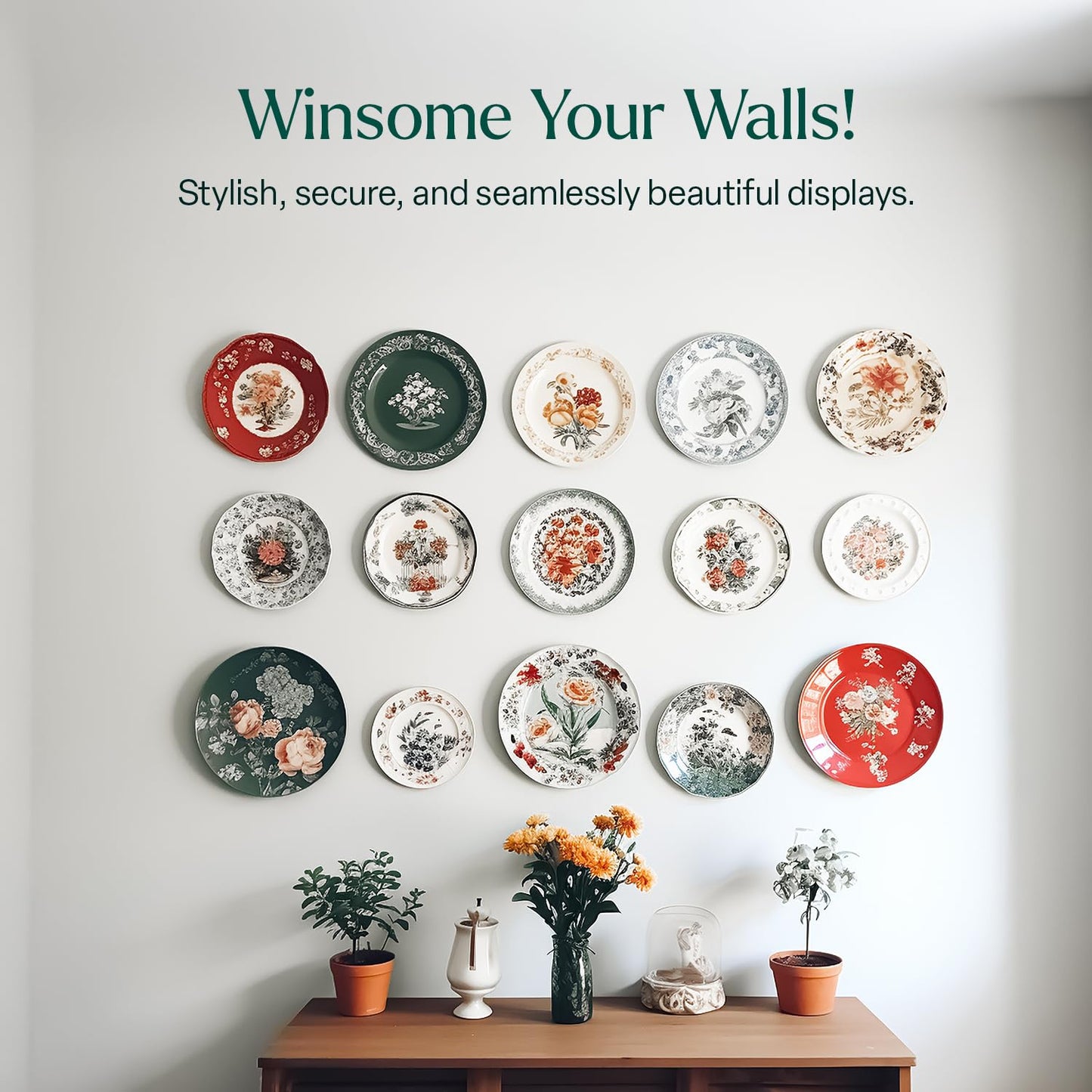 Disc Plate Hangers for Walls - (50mm / 2'' (Pack of 5)