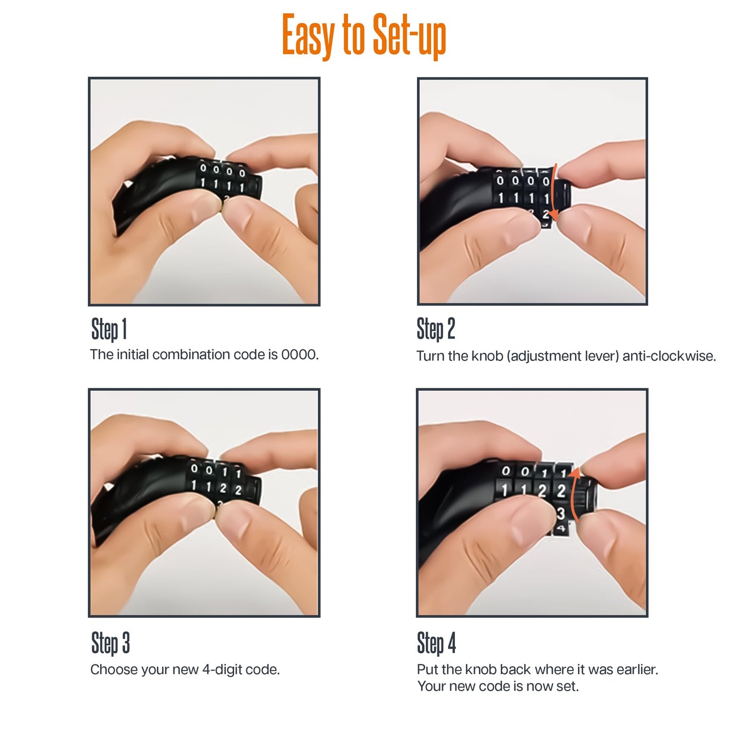 Bike Combination Lock 4 Digit |1.2M X 12mm