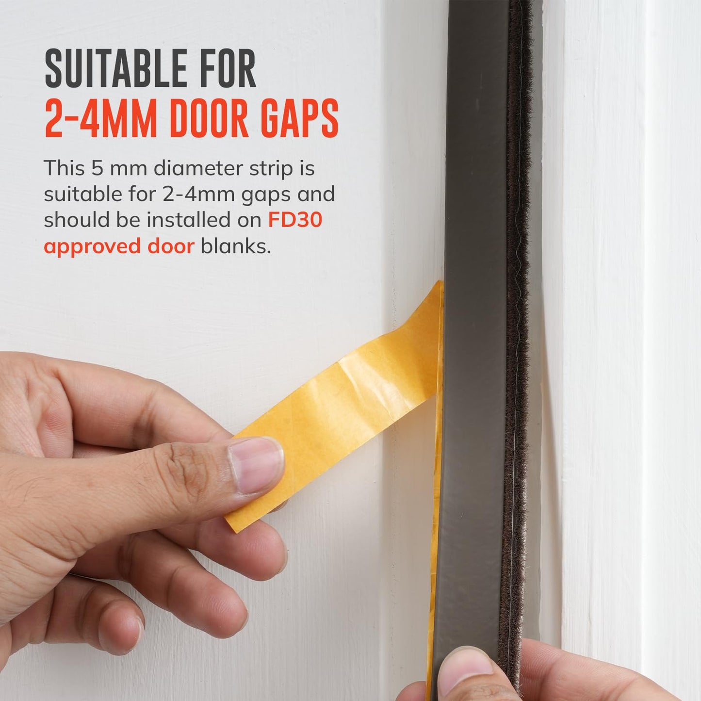 Intumescent Fire Door Seal Strip Pack of 2| 5.2 M Long