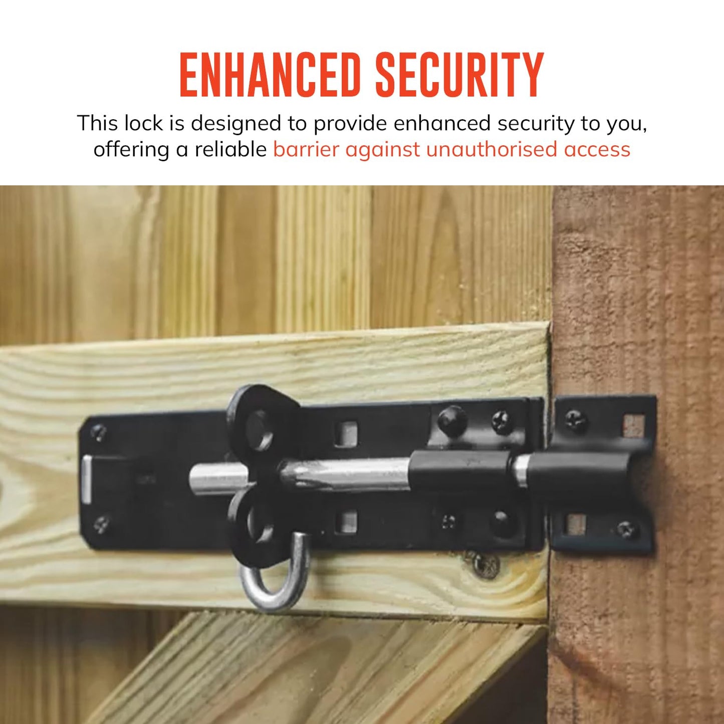 Brenton Bolt Door Lock - 2 Pack 100mm (4") Sliding