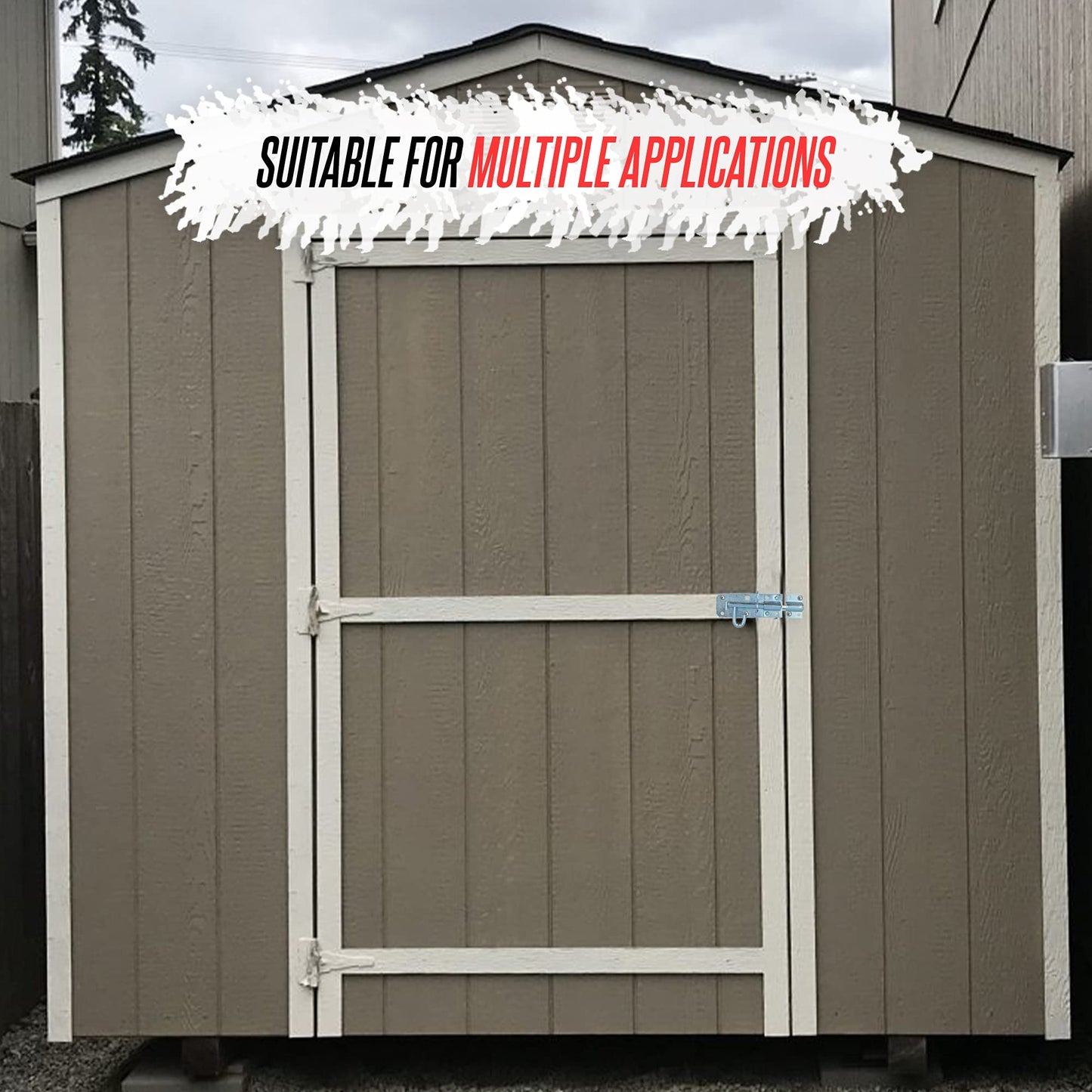 Brenton Bolt Sliding Door Lock 4” (100mm) Zinc Plate Galvanised