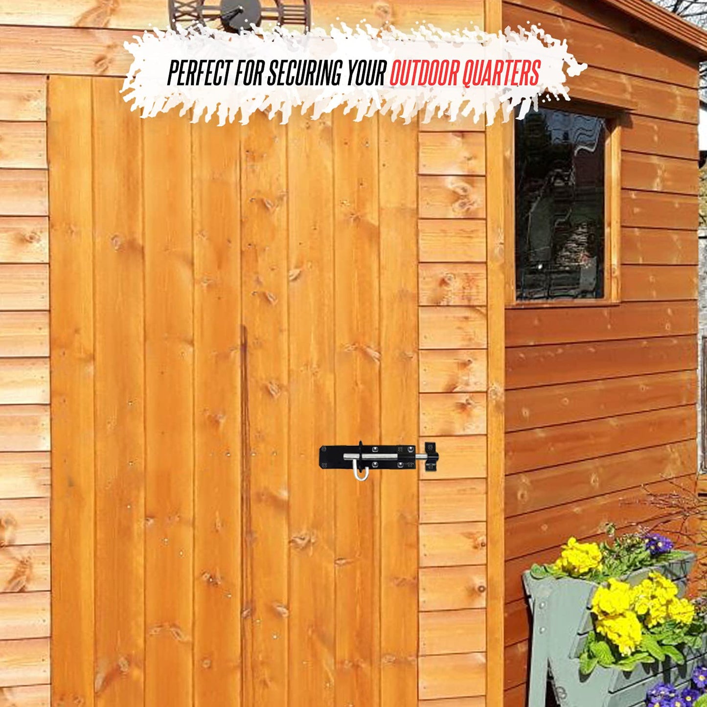 Brenton Bolt Door Lock | 4" (102mm) Black