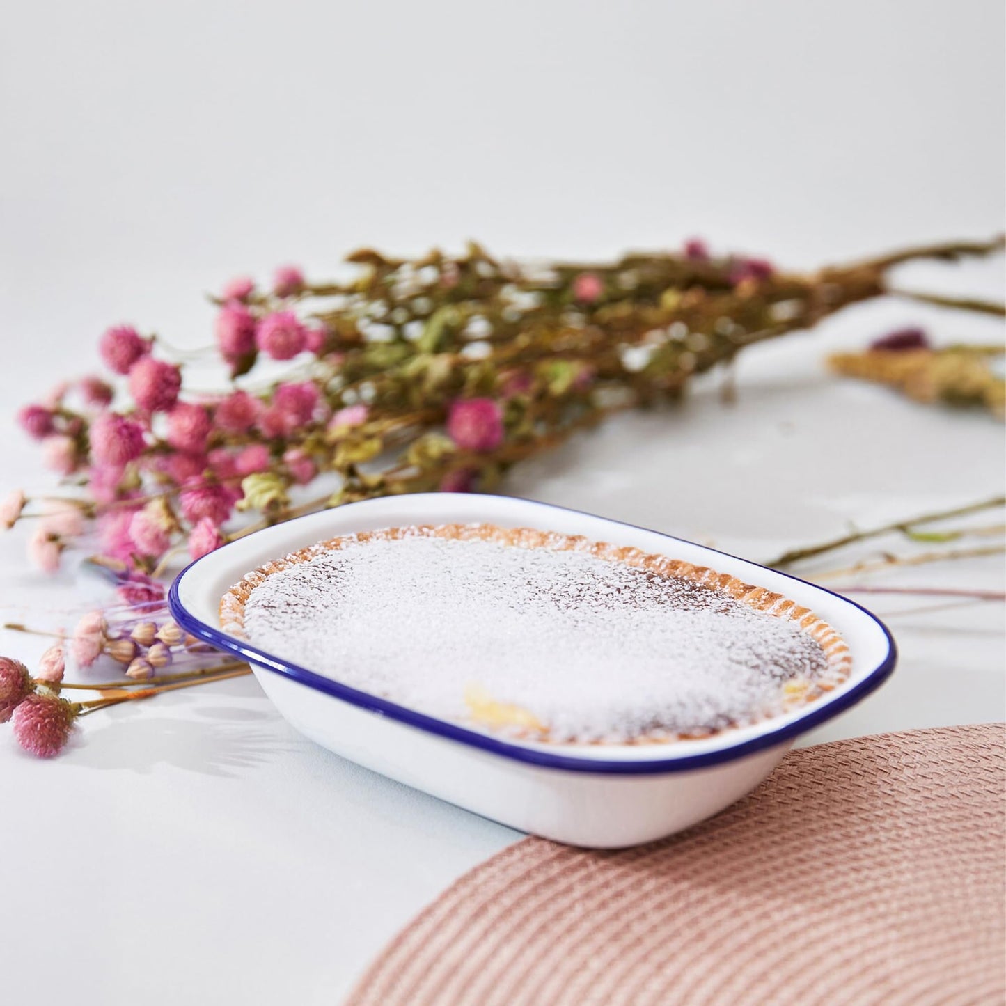 Enamel Pie Dish | Dishwasher Safe (L 20 x W 14.5 x D 4.5 cm)