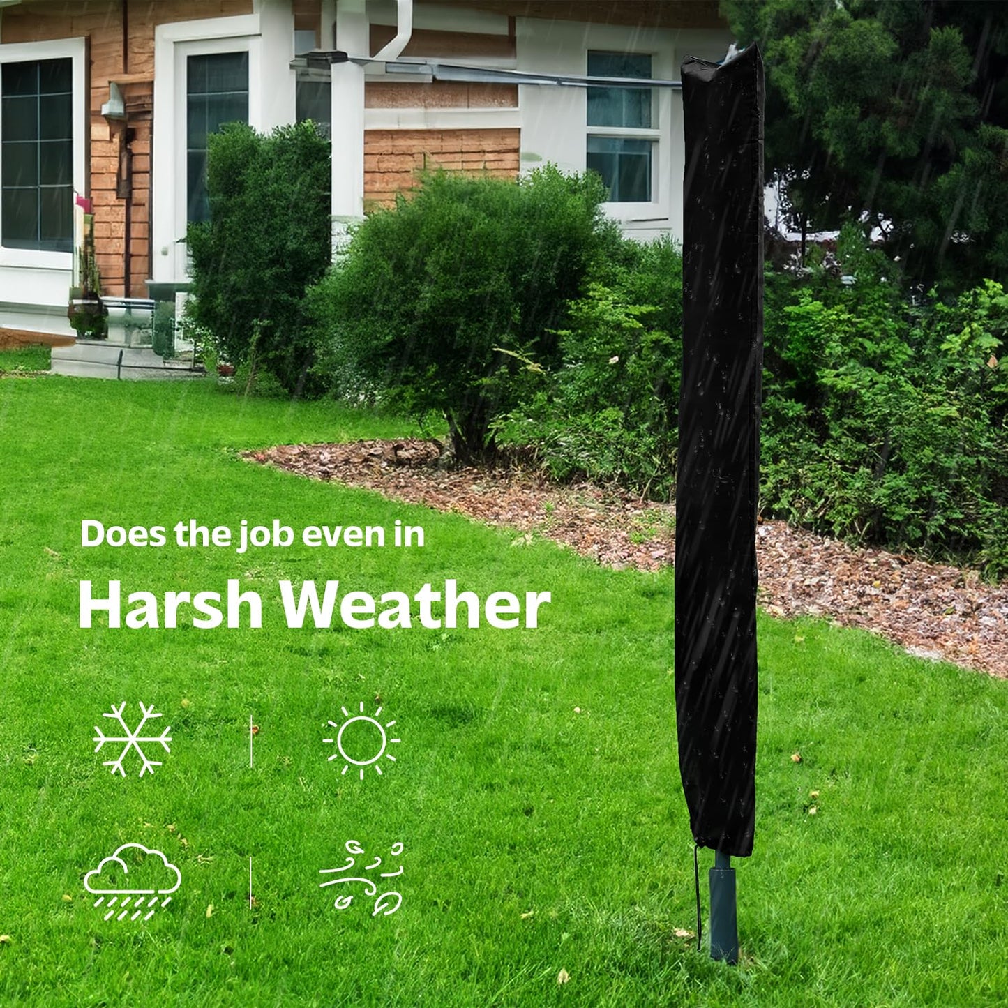 Rotary Washing Line Cover with Zip - 170cm Long