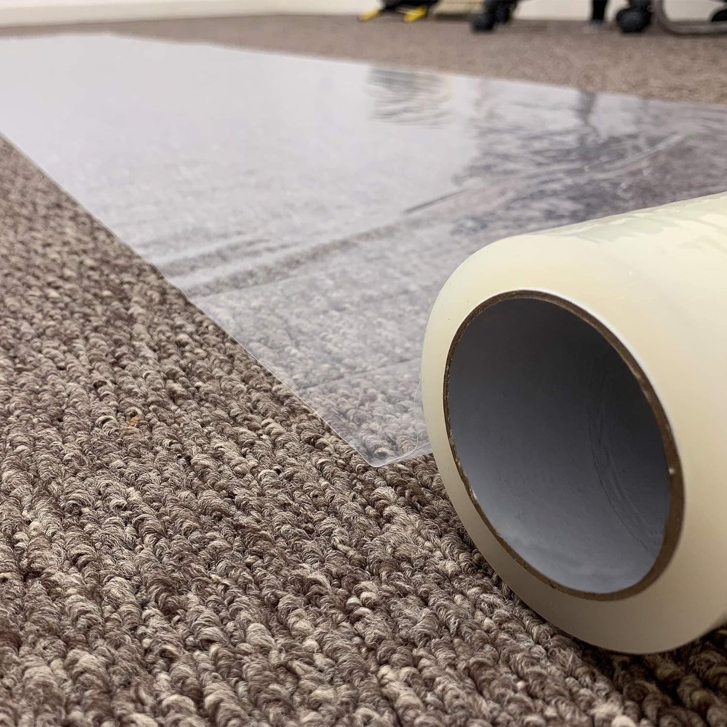 Extra Thick 90 Micron Clear Carpet Protector Film | 60 cm x 25M Roll