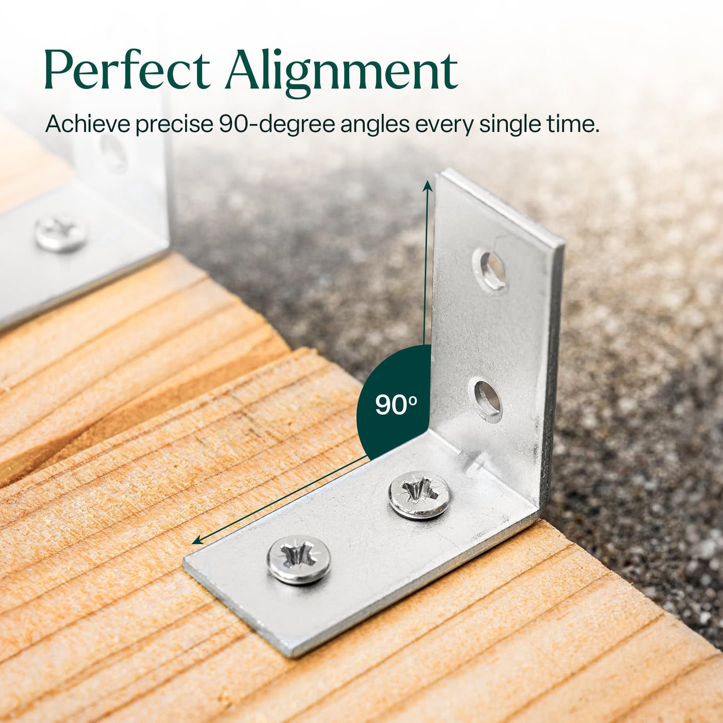 Angle Brackets for Wood Corner Bracket Galvanised L Shaped Brackets for Fixing and Repairing Furniture, Small Shelves, Windows, and Cabinets | 25mm x 25mm 16 Pcs