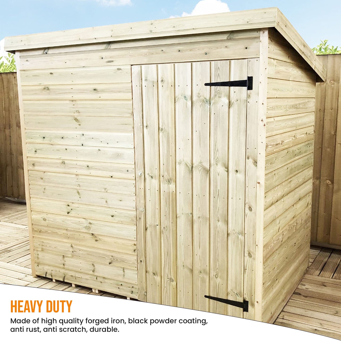 Garden Gate Hinges for Wooden Shed - 6 Inch 2Pcs