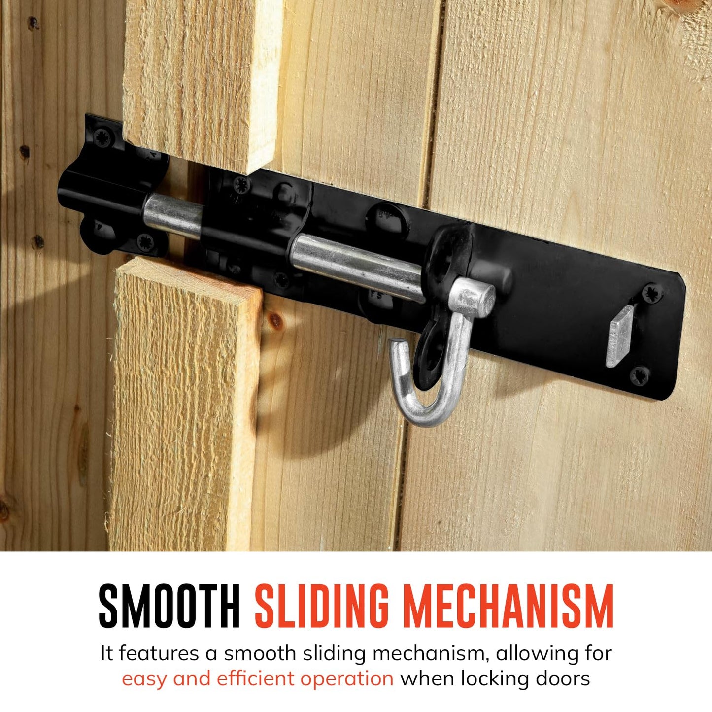 Brenton Bolt Door Lock - 2 Pack 100mm (4") Sliding