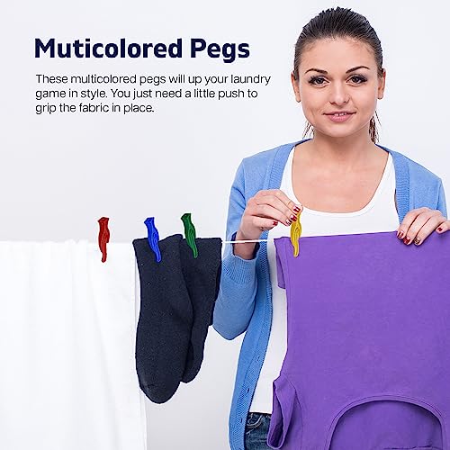 100 Clothes Pegs for Washing Line Laundry Pegs