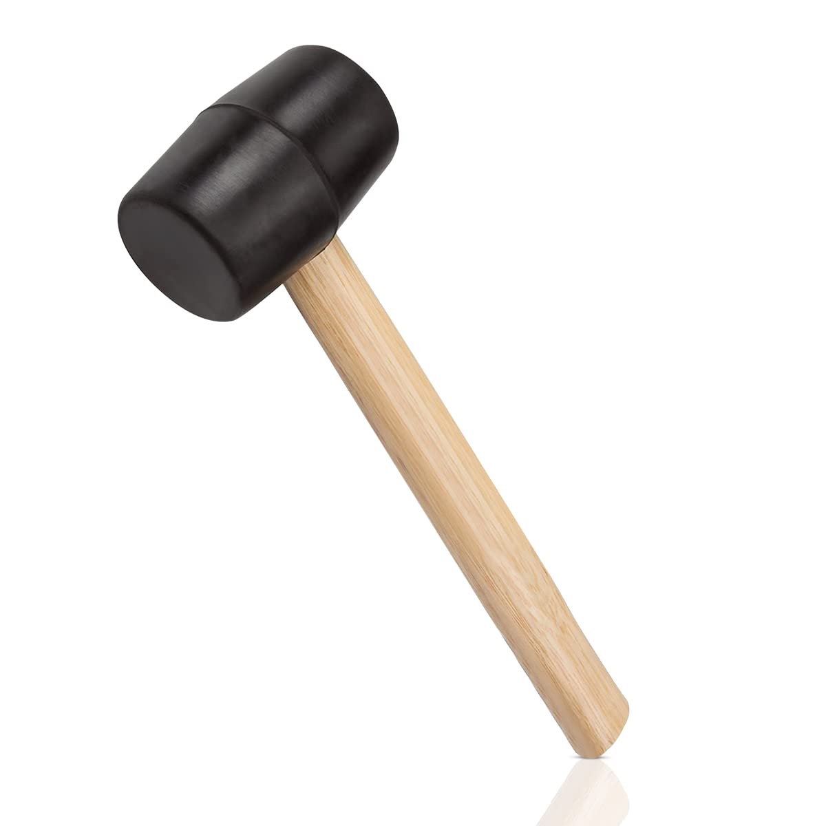 Black Large Rubber Mallet 16oz with Wooden Handle