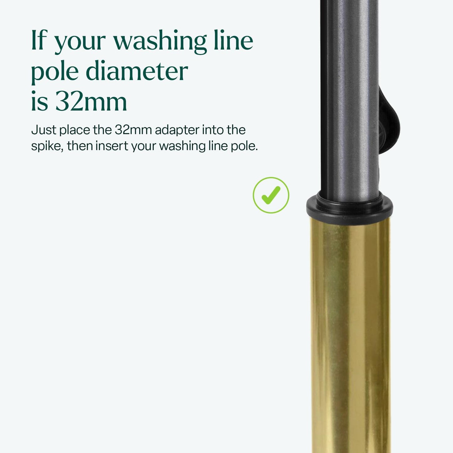 Heavy Duty Rotary Washing Line Spike (32mm and 40mm)