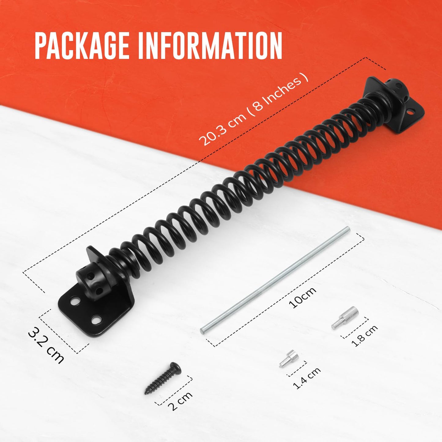 Gate Spring Closure for Wooden Gate | 8” Adjustable