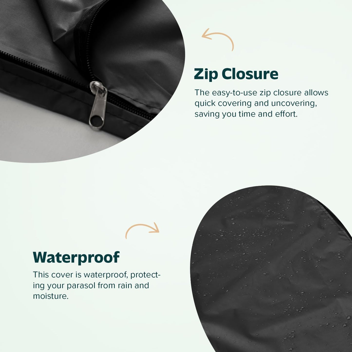 Parasol Covers Waterproof with Zipper (170 * 25 * 50 cm)