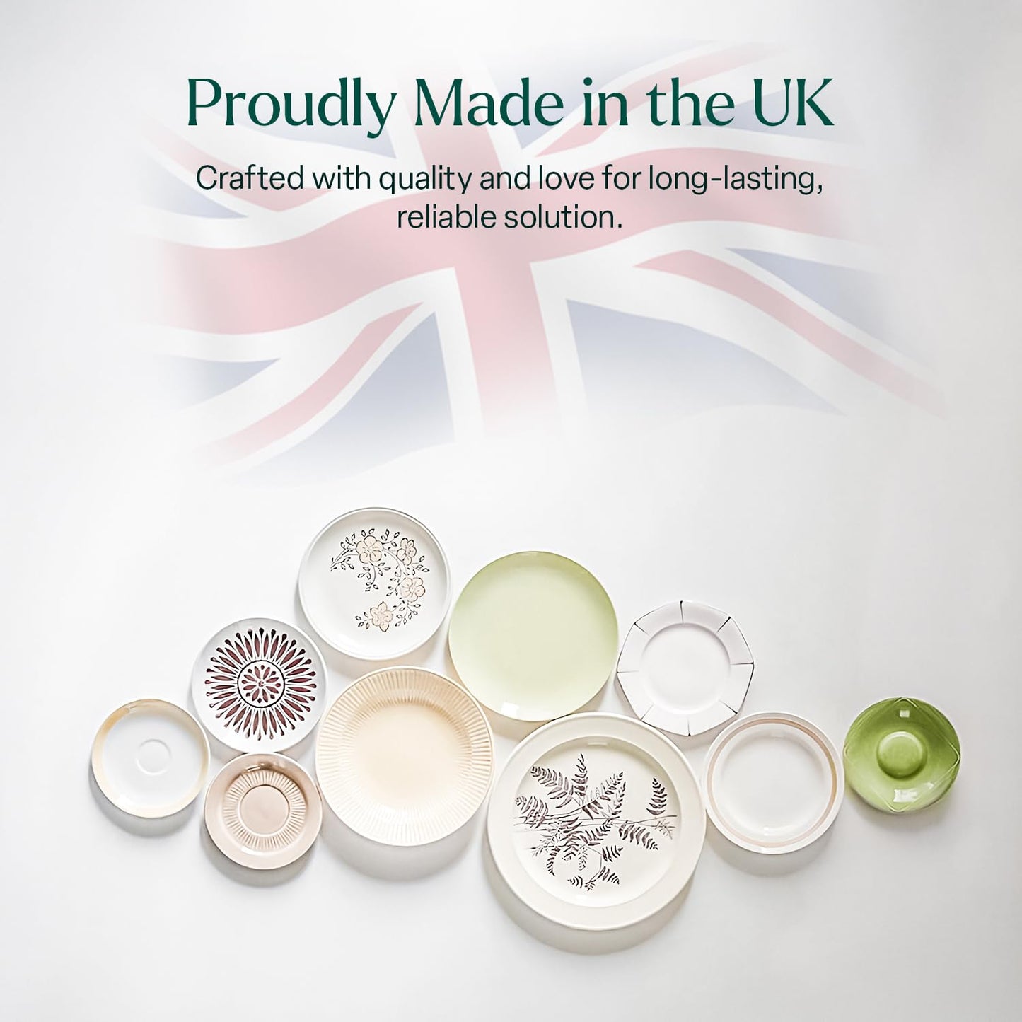 Disc Plate Hangers for Walls (100mm / 4'' (Pack of 5)), Yellow