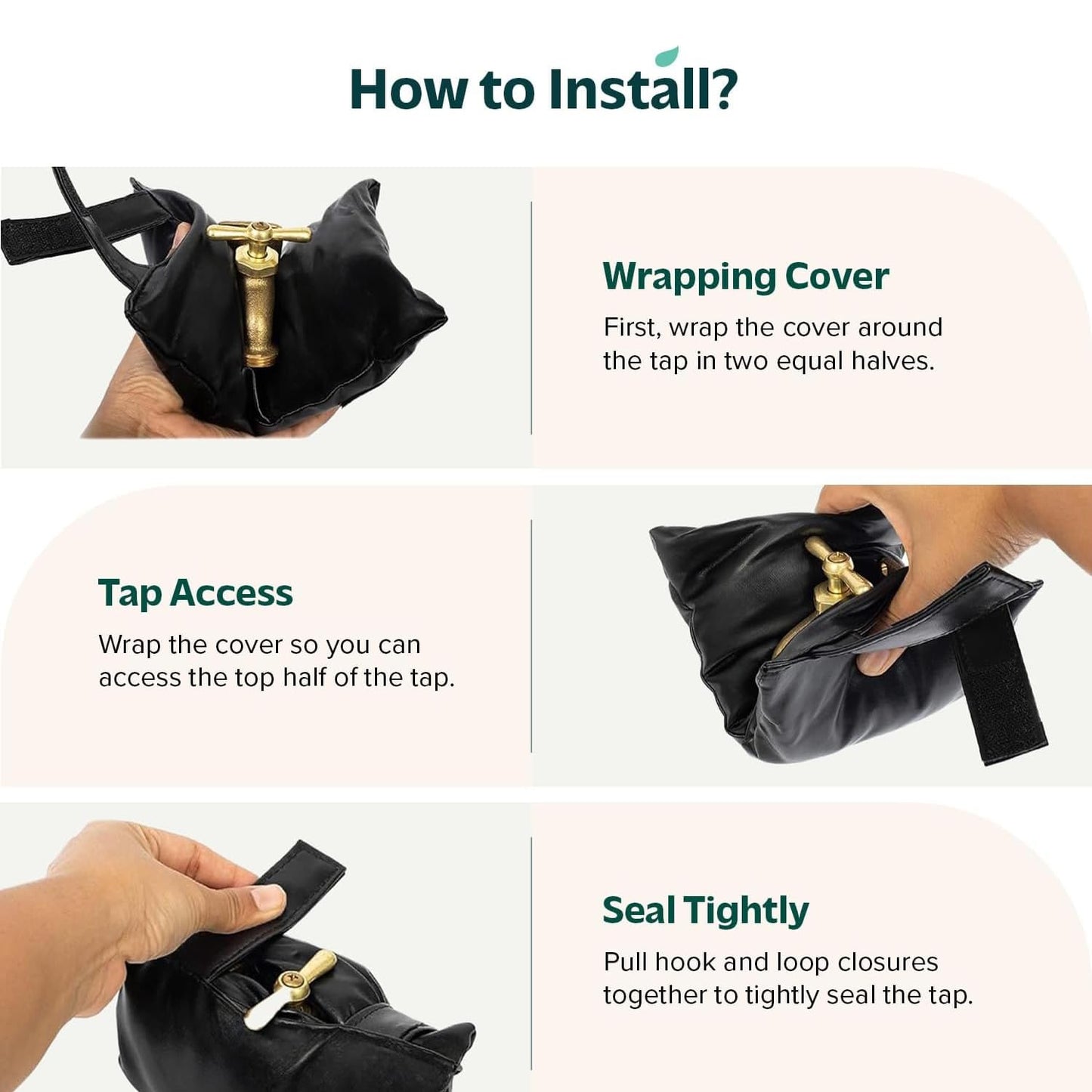 Leather Jacket Tap Cover for Outdoor Taps - Waterproof