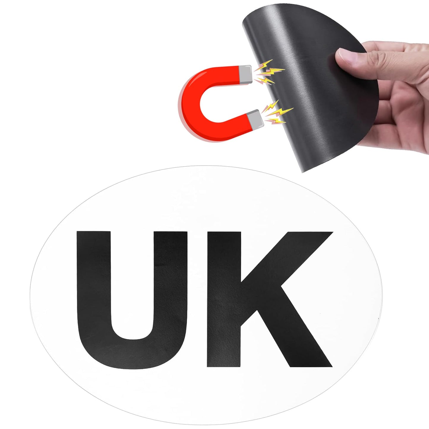 Magnetic UK Car Stickers for Europe | 178mm x 133mm