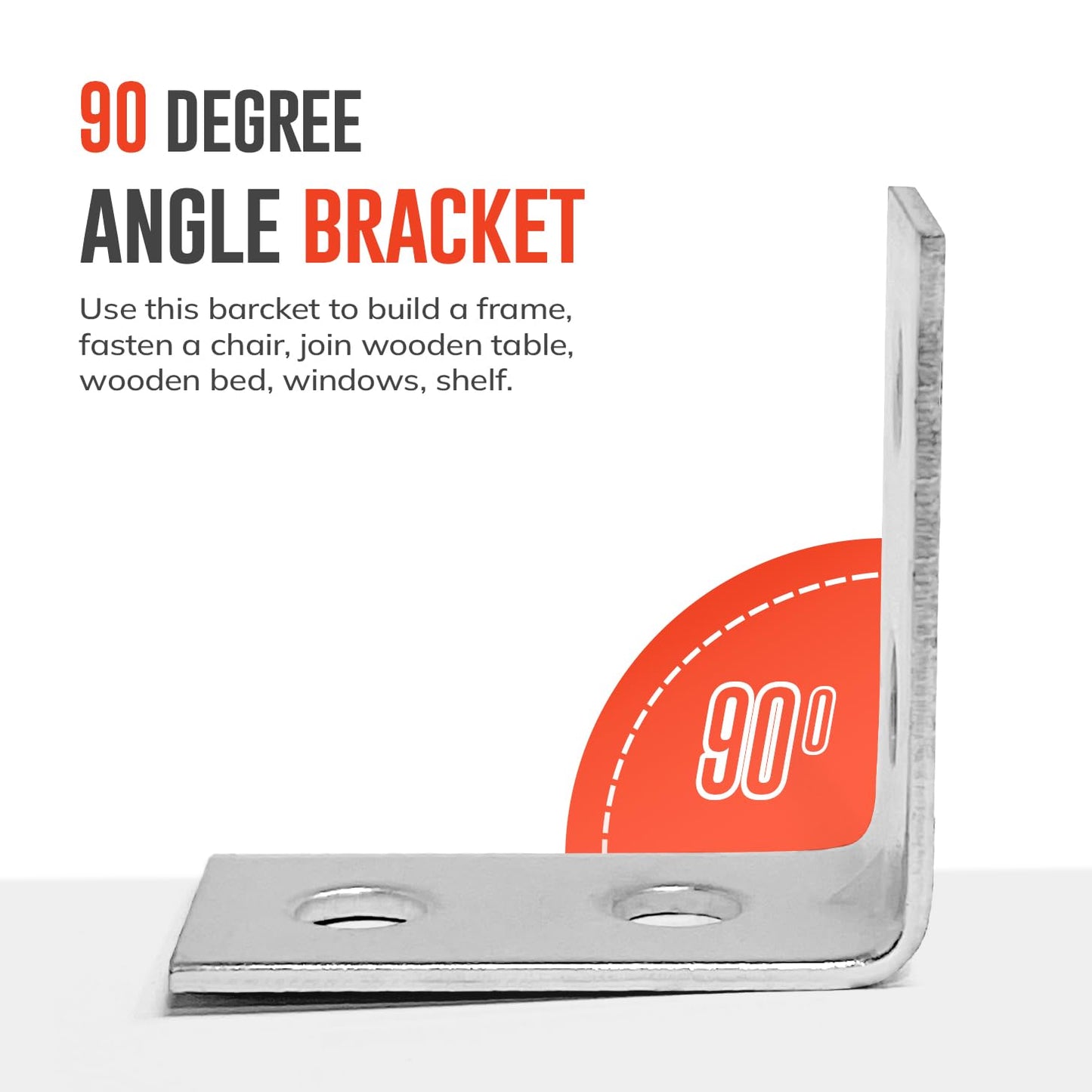 Galvanised Steel Angle Brackets for Wood 16 Pcs | 25mm x 25mm x 13mm