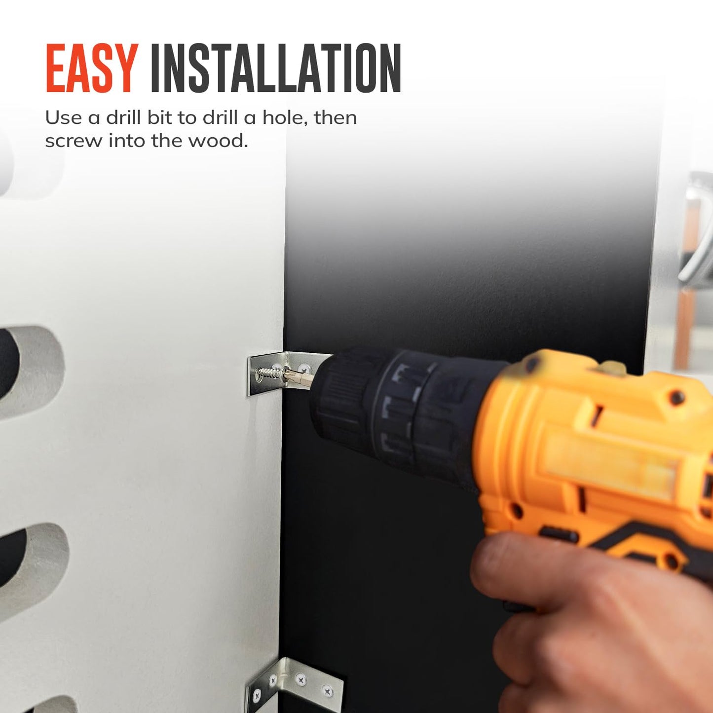 Galvanised Steel Angle Brackets for Wood 16 Pcs | 25mm x 25mm x 13mm