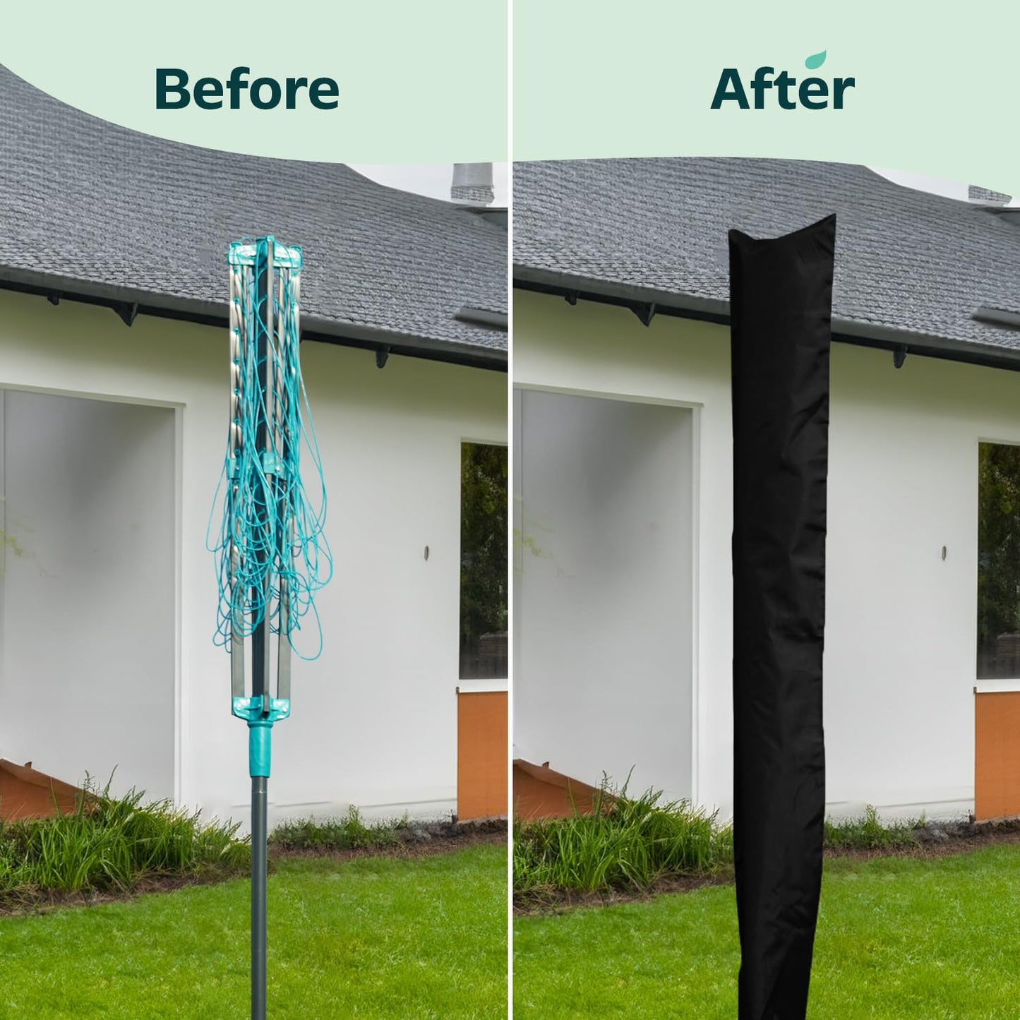 Rotary Washing Line Cover with Zip - 170cm Long