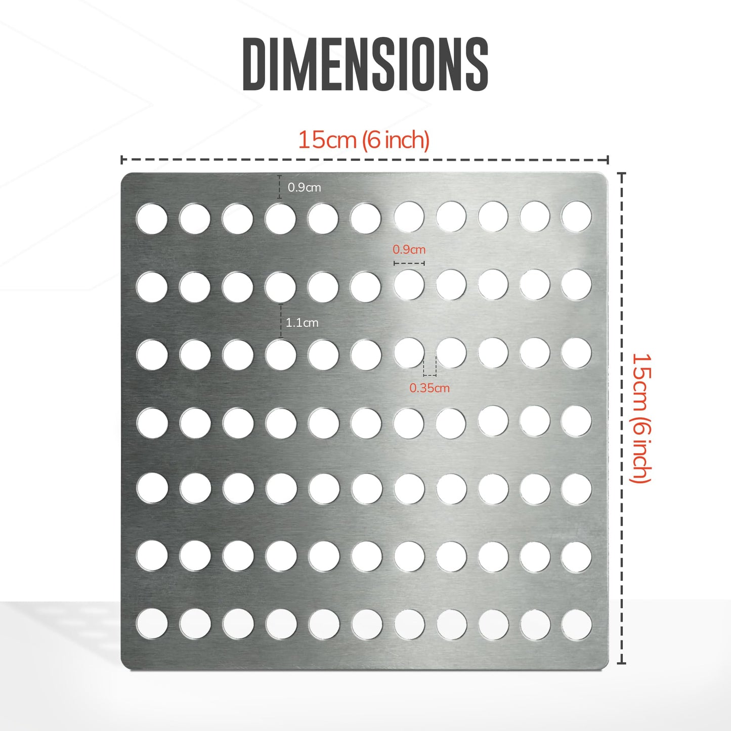 Set of 2 Rustproof Metal Stainless Steel Drain Covers Outdoor