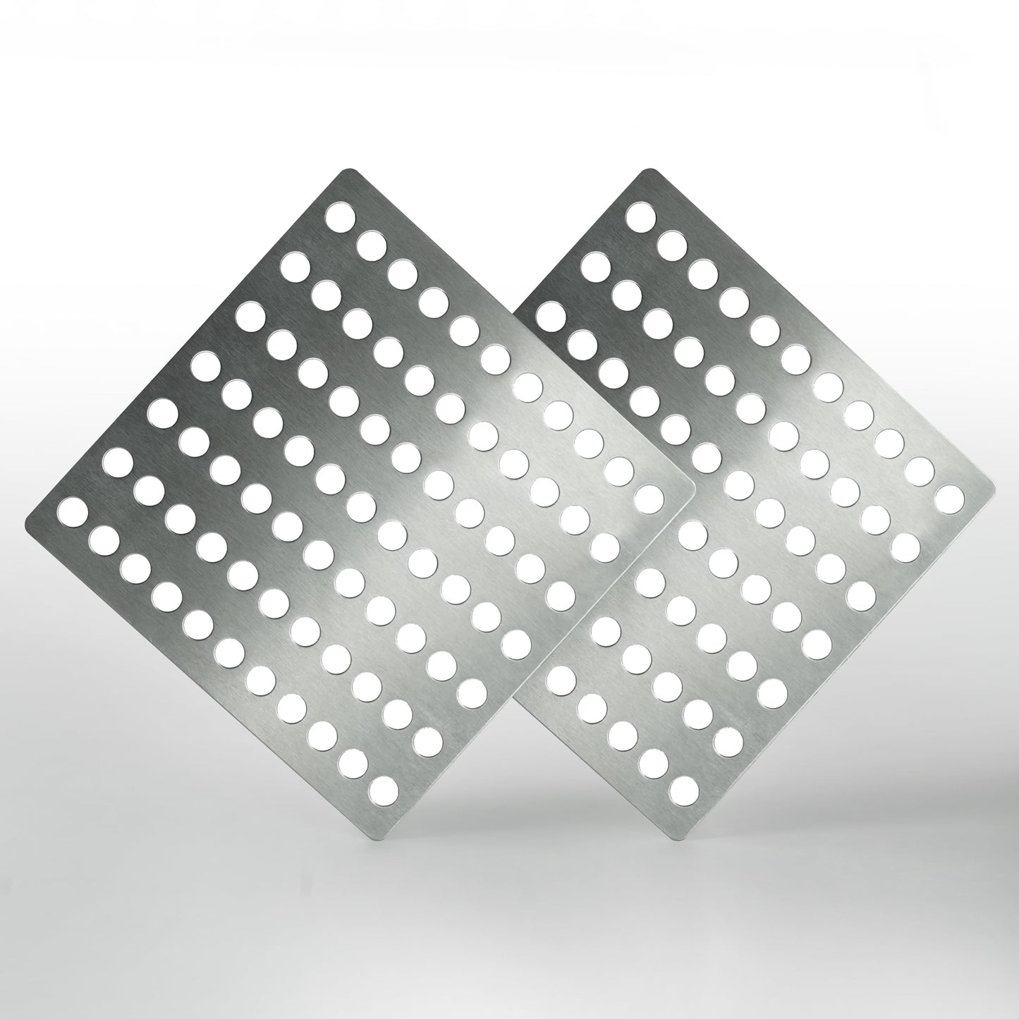 Set of 2 Rustproof Metal Stainless Steel Drain Covers Outdoor