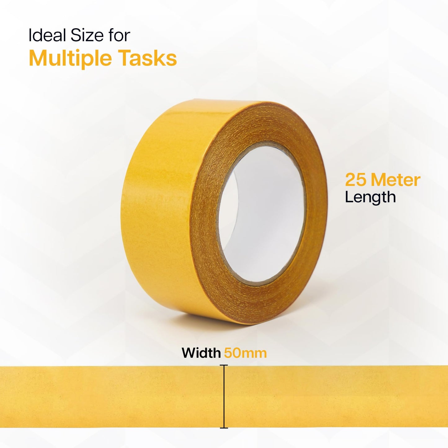 Double Sided Carpet Tape - Adhesive to Grip Hardwood 50mm x 25m