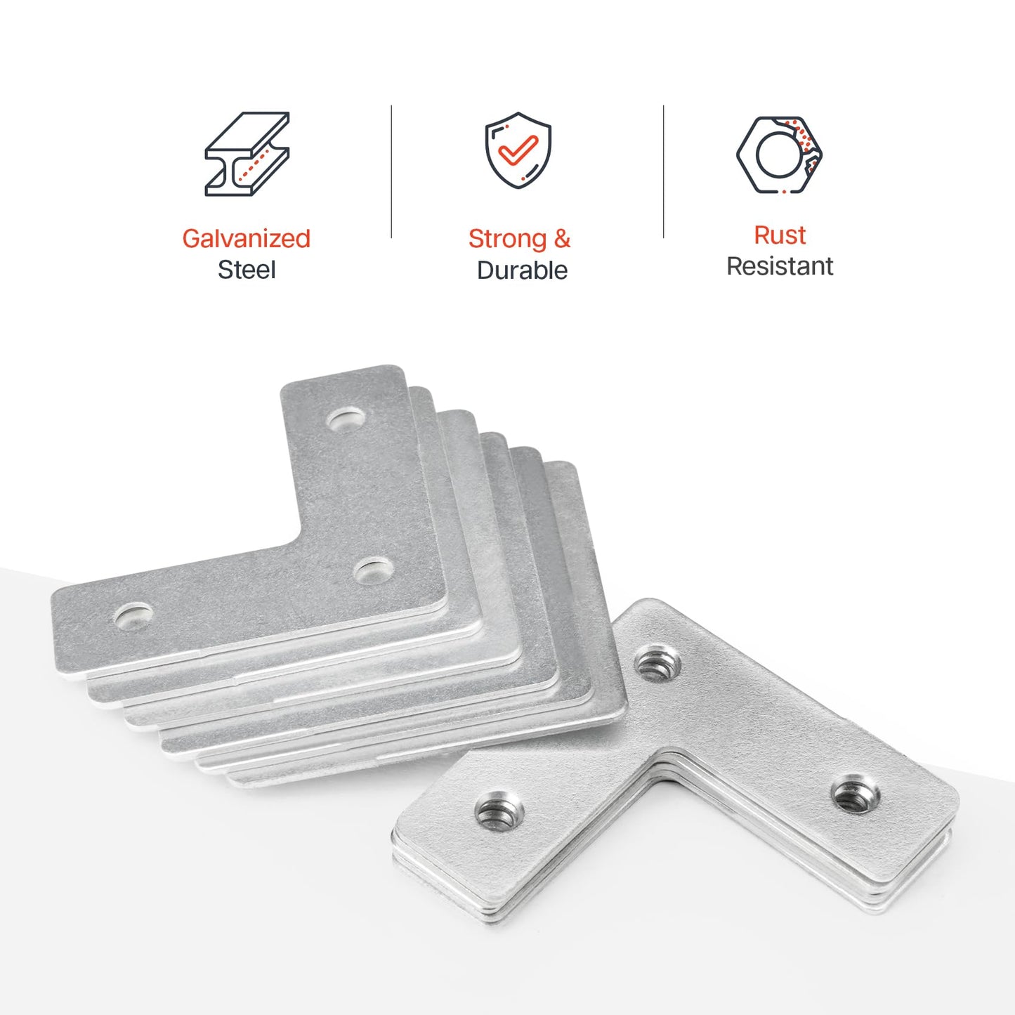 Angle Brackets for Wood 12 Pcs | 37mm x 37mm x 13mm