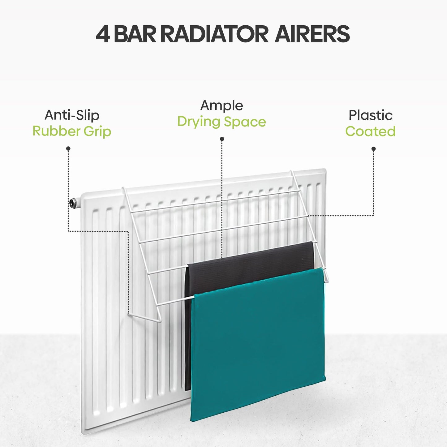 4 Tier Radiator Clothes Drying Rack - Indoor Clothes Airer (Pack of 2)