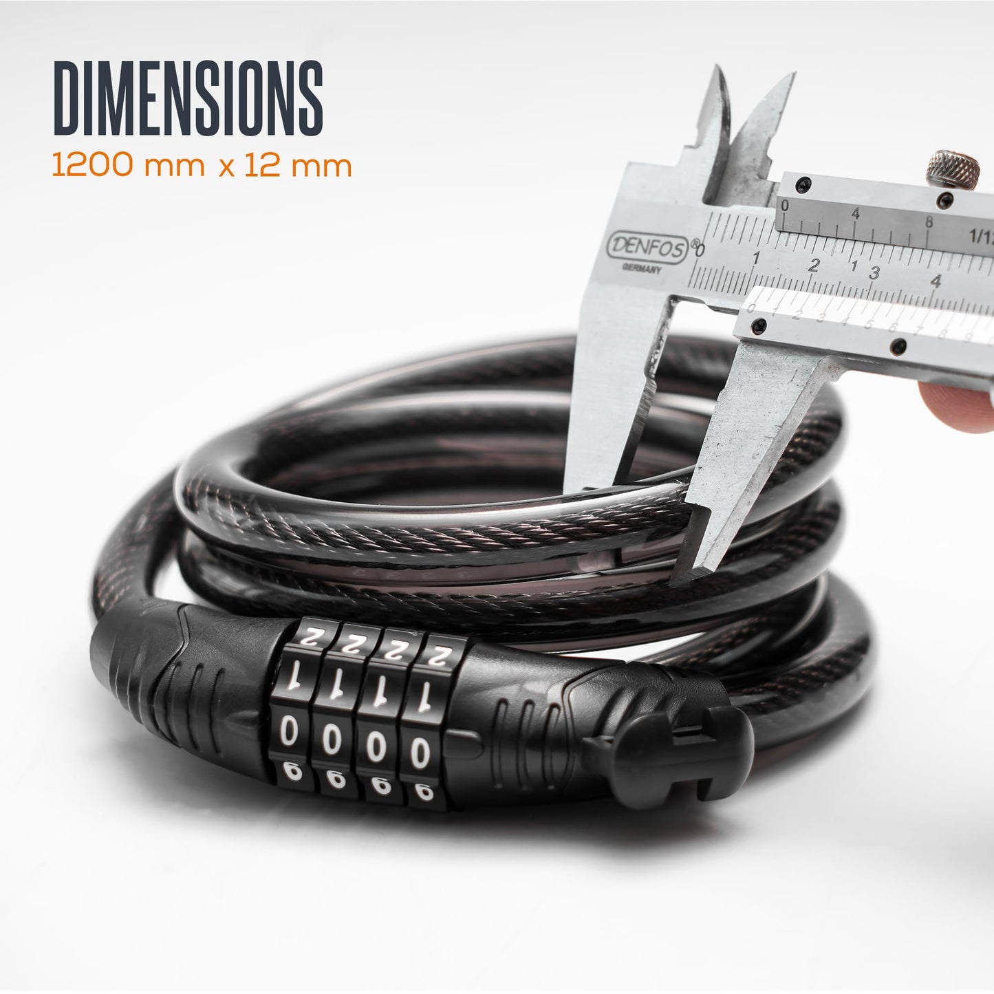 Bike Combination Lock 4 Digit |1.2M X 12mm
