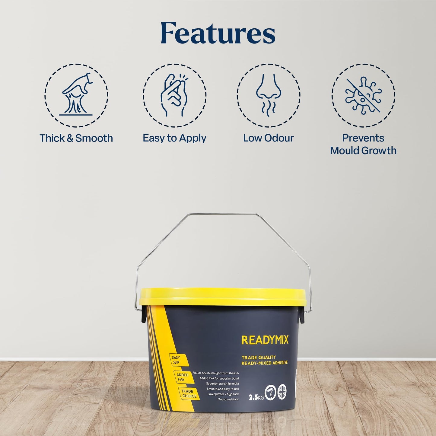 The Wall paste, Ready Mixed Wallpaper Adhesive (2.5 KG)