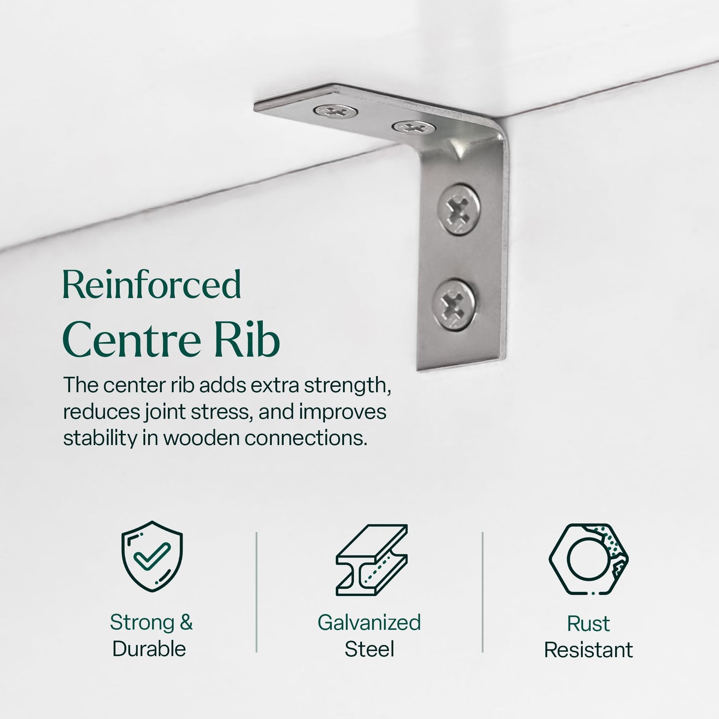 Angle Brackets for Wood Corner Bracket Galvanised L Shaped Brackets for Fixing and Repairing Furniture, Small Shelves, Windows, and Cabinets | 25mm x 25mm 16 Pcs