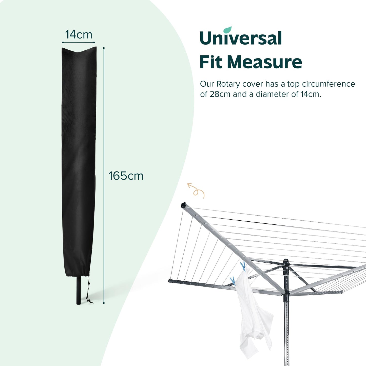 Rotary Washing Line Cover Waterproof Universal Fit with Zip