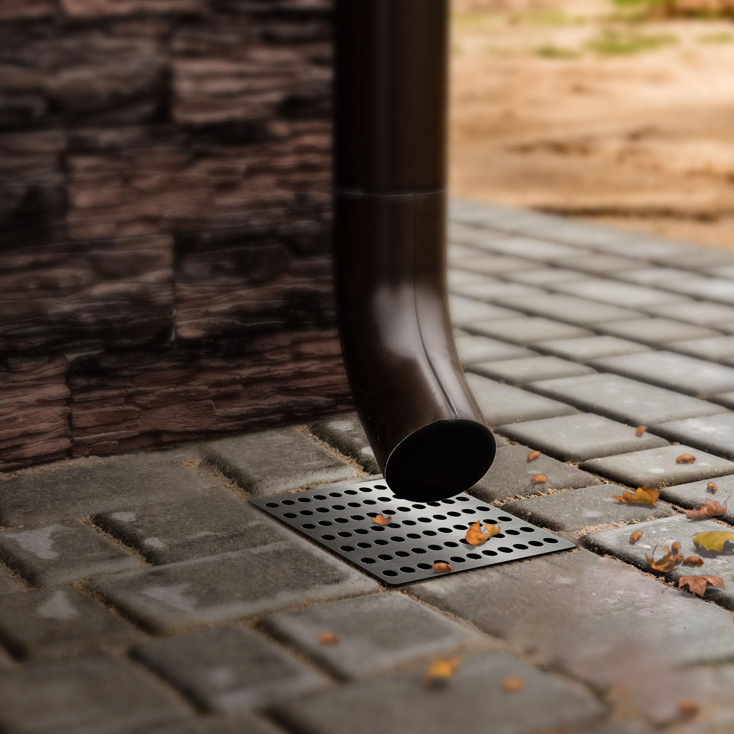 Set of 2 Rustproof Metal Stainless Steel Drain Covers Outdoor