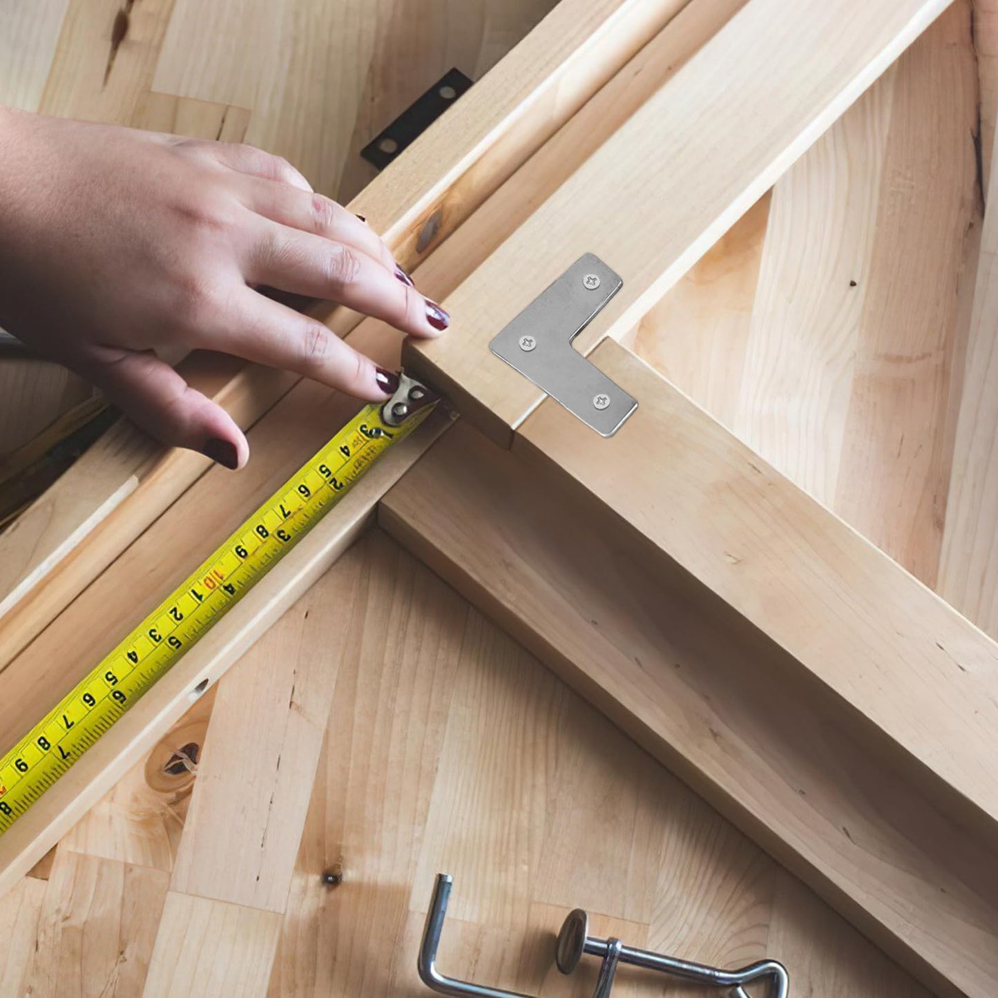 Angle Brackets for Wood 12 Pcs | 37mm x 37mm x 13mm