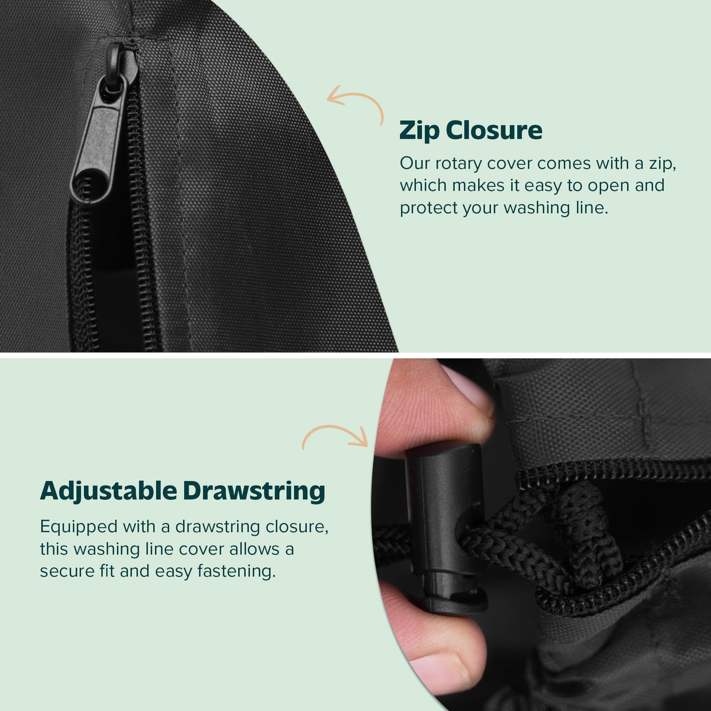 Rotary Washing Line Cover Waterproof Universal Fit with Zip