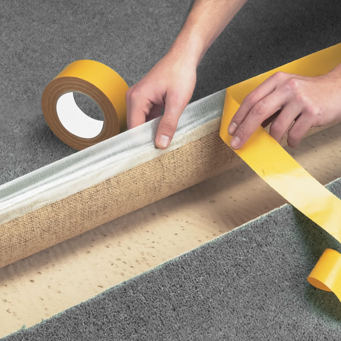 Double Sided Carpet Tape - Adhesive to Grip Hardwood 50mm x 25m