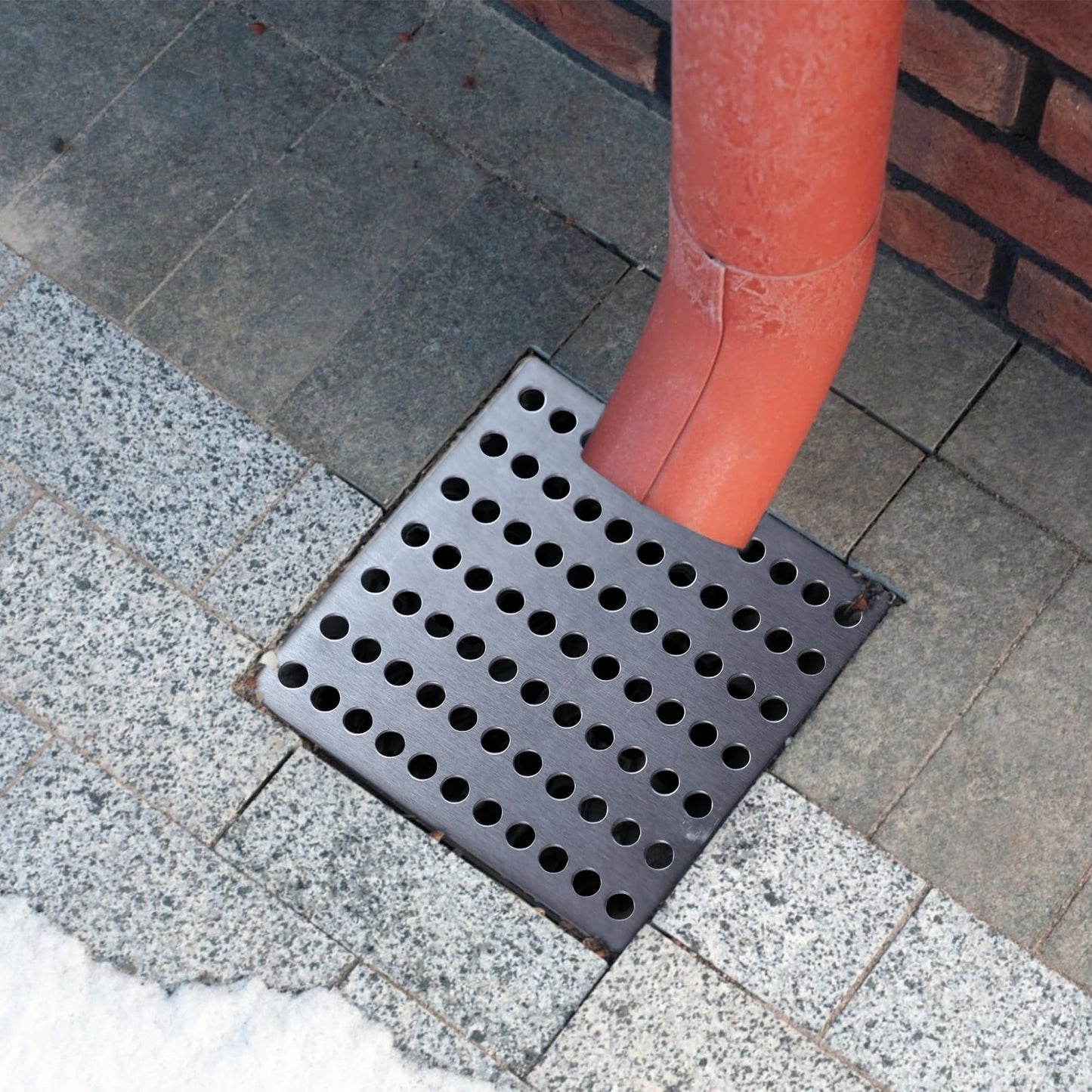 Set of 2 Rustproof Metal Stainless Steel Drain Covers Outdoor